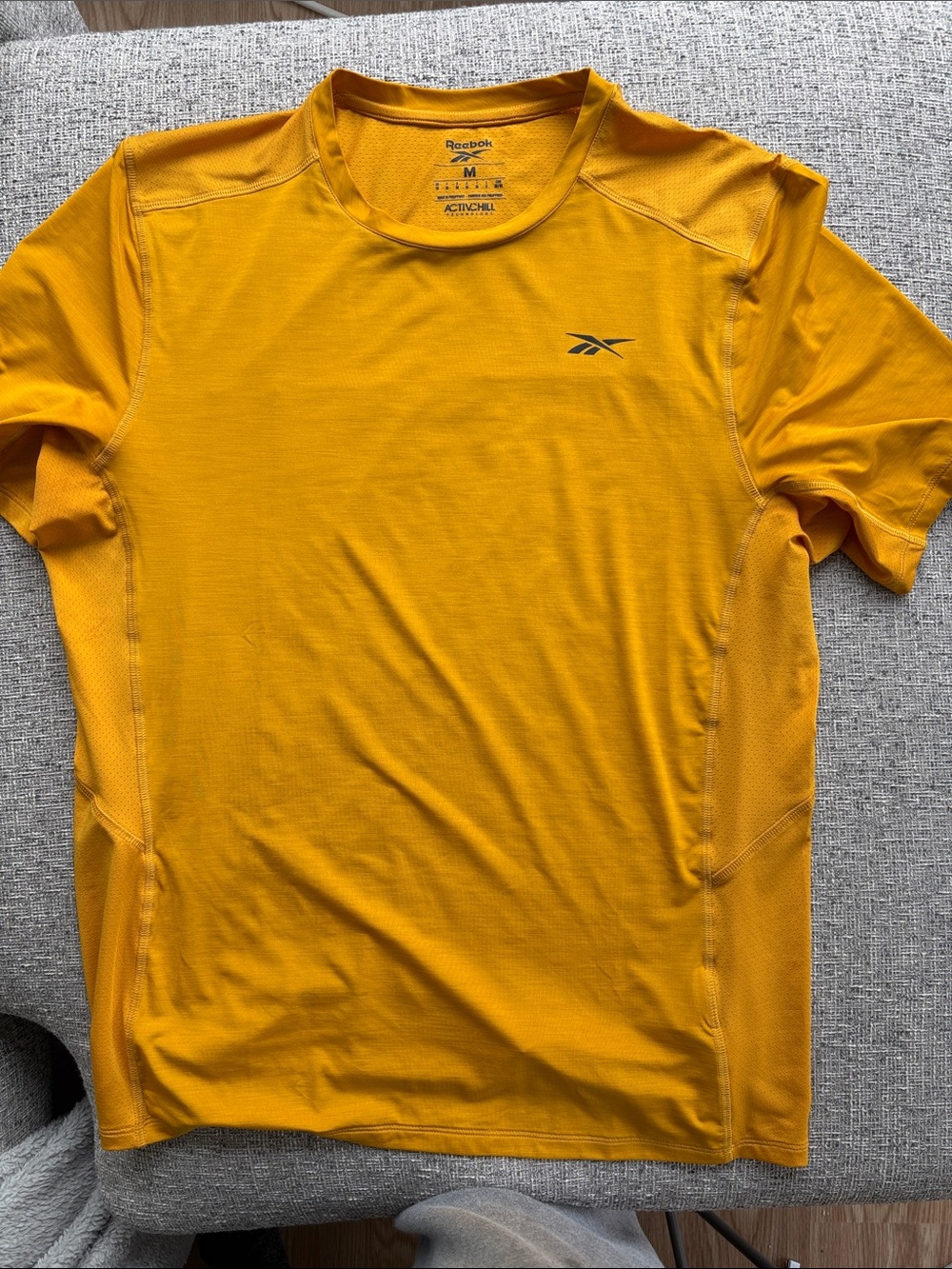 Reebok Men’s Yellow Performance Short Sleeve Polo